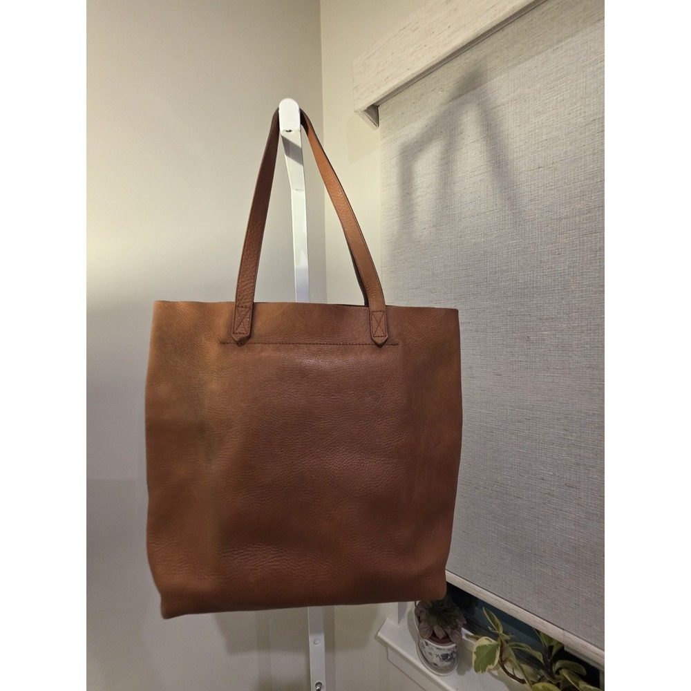 MADEWELL The Transport Large Tote Luxury English Saddle Brown Leather Bag